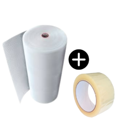 Kit Proteção Mudança Plastico Bolha 100m com Fita Adesiva - comprar online