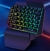 Teclado Gamer Semi Mecanico com Suporte de Pulso - FREE WOLF - UP! Case