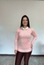 Suéter Tricot Modal com Gola em Pedraria