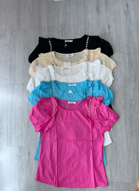 Blusa liz com pedraria