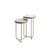 MESA LATERAL IRIS VIDRO OFF WHITE - CONJUNTO 2 PEÇAS