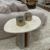 MESA LATERAL HERA EM TRAVERTINO E LACA FENDI na internet