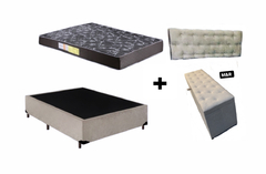 Kit Completo para seu Quarto - Base Box + Colchão + Painel e Puf Bau - comprar online