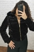 Jaqueta puffer resinada com forro de pelúcia - comprar online