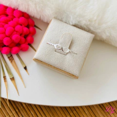 Anel Infinito Torcido Fino Prata 925 - comprar online