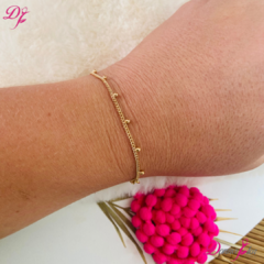 Pulseira Mini Bolinhas Banhada a Ouro