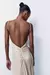 ZARA VESTIDO LARGO DRAPEADO PLATA - Le Placard Club