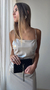 ZARA VESTIDO LARGO DRAPEADO PLATA - Le Placard Club