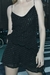 ZARA VESTIDO CORTO VOLANTES BRILLOS - comprar online
