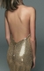 ZARA VESTIDO LENCERO MALLA DORADA en internet