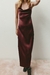 ZARA VESTIDO BORDÓ SEDA LARGO en internet