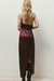 ZARA VESTIDO BORDÓ SEDA LARGO - tienda online