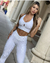 Conjunto Brocado Branco cós V- empina bumbum - comprar online