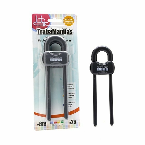 Traba puertas con manija x2