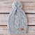 Gorro Pompón Tejido Gris