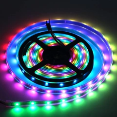 TIRA LED COLOR RGB 5M CON CONTROL INTENSIDAD 5050 CINTA AUTOADHESIVA