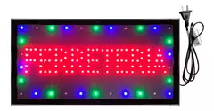 Cartel led Comercio Abierto Cafe Ferreteria Pizza Kiosko luminoso Directo 220v Azul Y Rojo Color Negro - MERCADOCELULAR DE RATTE S.A.S.