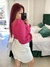 Saia Couro Fake Deventer - Dobras Rosadas