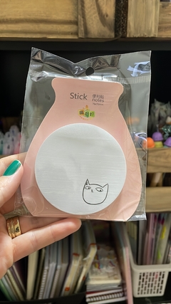 Bloco adesivo Gato (redondo) na internet