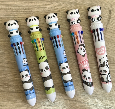 Caneta Fofa 10 cores Panda