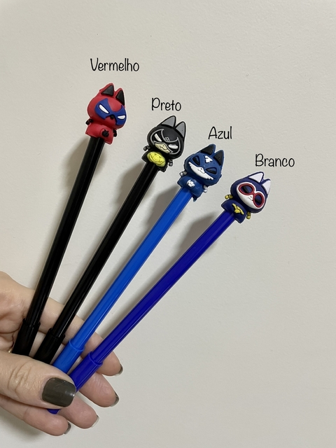 Caneta Fofa Heróis Colorido