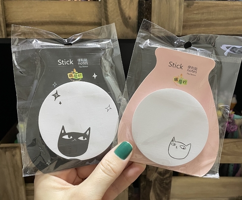 Bloco adesivo Gato (redondo)