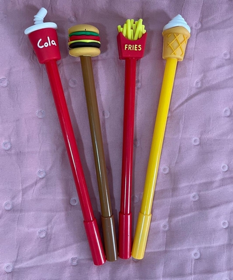 Caneta fofa fast food