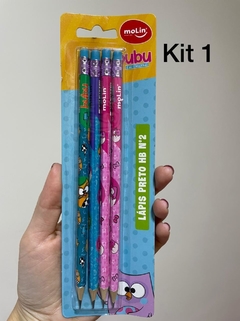 Kit c/4un Lápis Preto N.2 Corujinha BUBU Sortido - Molin