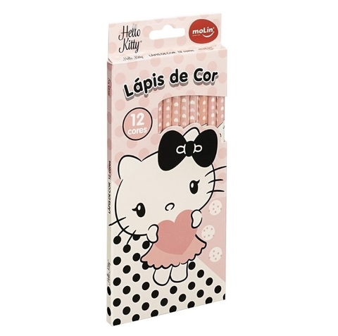 Lápis de Cor 12 cores Hello Kitty - Molin