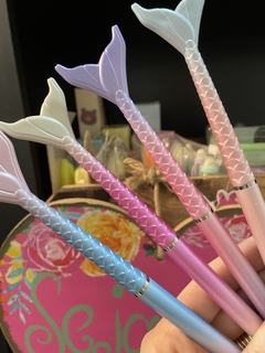 Caneta Fofa Sereia Colorida na internet