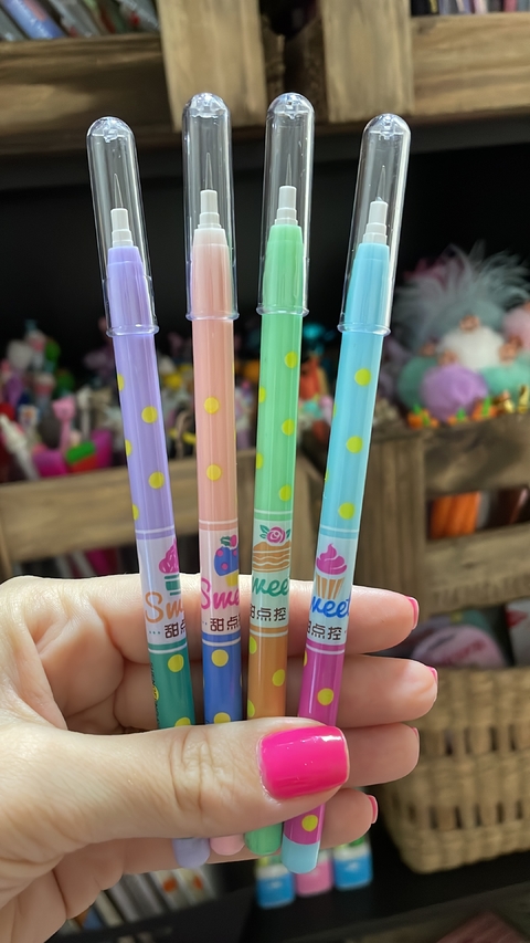 Lapiseira Fofa Bolinha - troca ponta