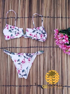 Biquíni Floral Aro V - Gesummer Moda Praia