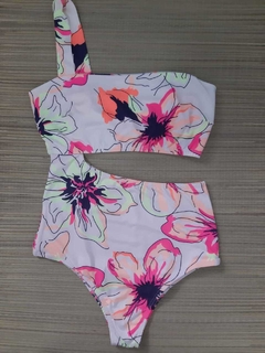 Body Maiô Celeste - Estampado