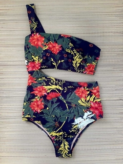 Body Maiô Celeste - Estampado - Gesummer Moda Praia