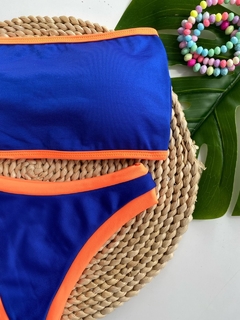 Biquíni Top Faixa Bicolor - Azul Royal - Gesummer Moda Praia