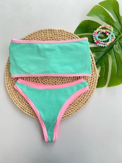 Biquíni Top Faixa Bicolor - Verde - Gesummer Moda Praia