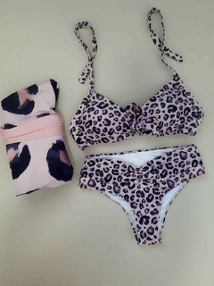 Biquíni Animal Print Rosê