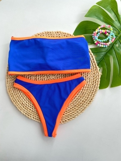 Biquíni Top Faixa Bicolor - Azul Royal na internet