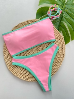 Biquíni Top Faixa Bicolor- Rosa Bebê na internet