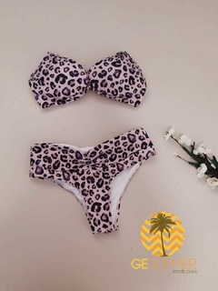 Biquíni Animal Print Rosê na internet