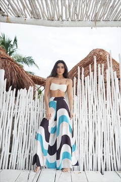 Calça Pantalona Onda Azul