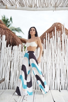 Calça Pantalona Onda Azul - Gesummer Moda Praia