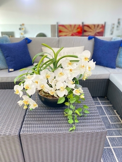 Arreglo Floral ORQUIDEA BLANCA CON BROTES LARGOS Artificial en internet