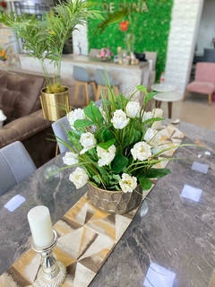 Arreglo Floral TULIPANES BLANCO Artificial - comprar online