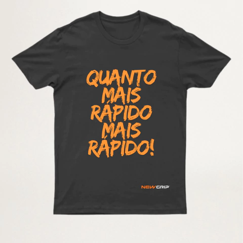 T-Shirt 100% Algodão ''Quanto mais rápido mais rápido'' - comprar online