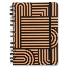 Caderno Espiral Kraft Pautado A5 Curvas