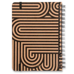 Caderno Espiral Kraft Pautado A5 Curvas - loja online
