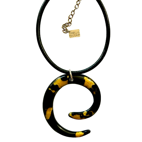 Colar Spiral Black Gold