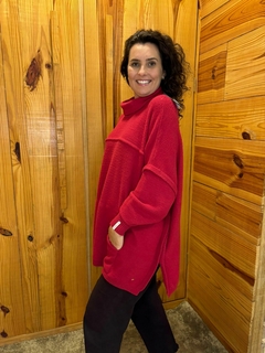 Blusa Biamar com modelagem ampla gola alta e bolso frontal | 10623 - Moda Urbana | Tendências da Moda Feminina 