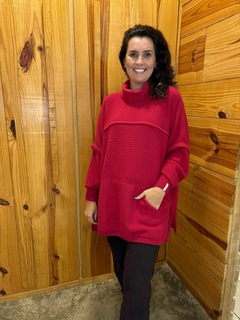 Blusa Biamar com modelagem ampla gola alta e bolso frontal | 10623 - comprar online
